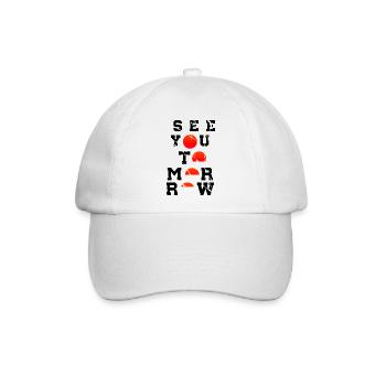 Bis morgen Inspiration Kunst Japan - Baseballkappe - Weiß/Weiß - Vorne