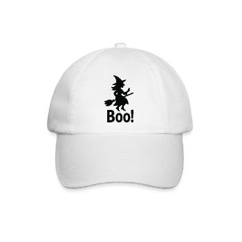 Hexenbuh! Halloween - Baseballkappe - Weiß/Weiß - Vorne