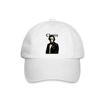 Chopin Noir Rebell Lederporträt - Baseballkappe - Weiß/Weiß - Vorne