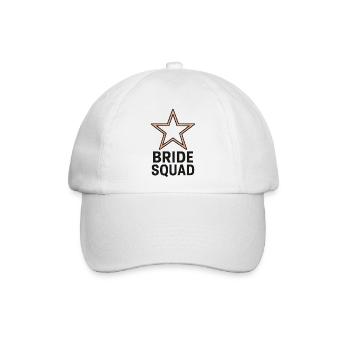 BRRIDE SQUAD - Brautteam - Junggesellenabschied - Baseballkappe - Weiß/Weiß - Vorne