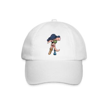 Pi – Mathe Pirat - Baseballkappe - Weiß/Weiß - Vorne