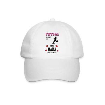 Futsal Spielerin Mama Futsalerin Mutter Frau - Baseballkappe - Weiß/Weiß - Vorne