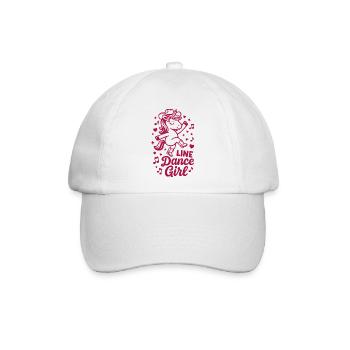 Linedance Girl - Tanz mit Herz - Musik Einhorn - Baseballkappe - Weiß/Weiß - Vorne