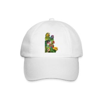 Amazonas-Papageien - Baseballkappe - Weiß/Weiß - Vorne