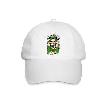 PALÄSTINENSISCHE FRAU 11 - Baseballkappe - Weiß/Weiß - Vorne