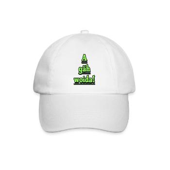 Neon-Typo Stapeldesign - Baseballkappe - Weiß/Weiß - Vorne