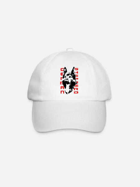 Wunderschöner Schäferhund Kopf - Baseballkappe - Weiß/Weiß