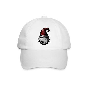 Nordischer Weihnachtself. Gnom. Weihnachtself. - Baseballkappe - Weiß/Weiß - Vorne