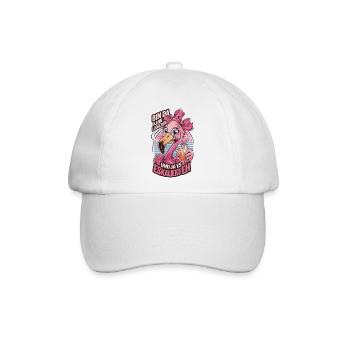 Party Flamingo Spruchmotiv mit Cocktail - Baseballkappe - Weiß/Weiß - Vorne
