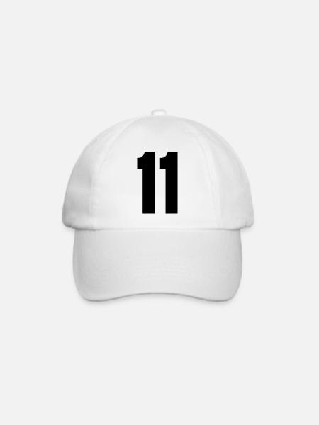 11 Nummern - Baseballkappe - Weiß/Weiß