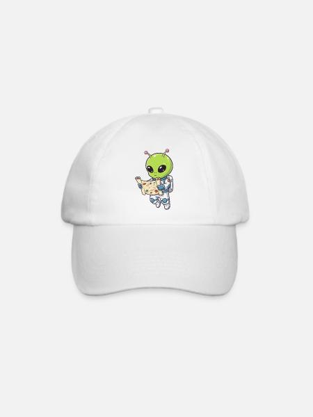 Alien Astronaut mit Karte - Baseballkappe - Weiß/Weiß