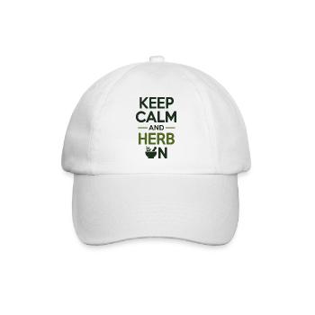 Naturheilkundler bleiben ruhig und pflegen Sie professionell - Baseballkappe - Weiß/Weiß - Vorne