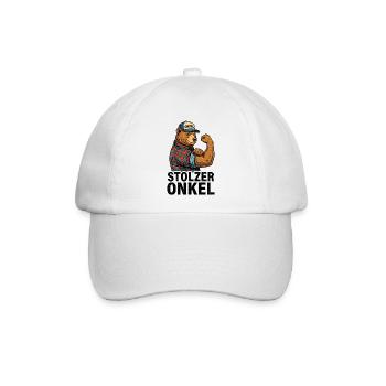 Muskelbär Onkel im Flanell - Baseballkappe - Weiß/Weiß - Vorne