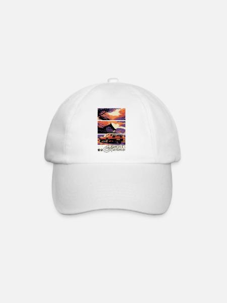 Legende des Triptychons Sunset Skyline - Baseballkappe - Weiß/Weiß