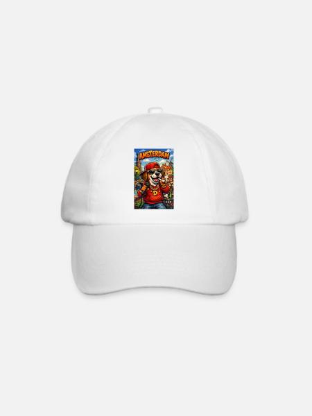 Amsterdam Dog Rapper - Baseballkappe - Weiß/Weiß