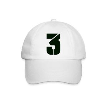 3 - Baseballkappe - Weiß/Weiß - Vorne