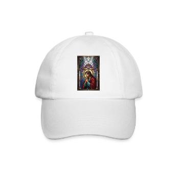 Jesus Christ betet in der Kirche - Baseballkappe - Weiß/Weiß - Vorne