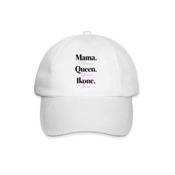 Mama Queen Ikone  - Baseballkappe - Weiß/Weiß - Vorne