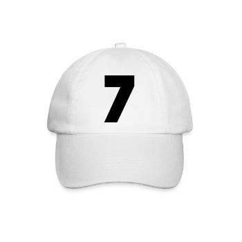 7 - Baseballkappe - Weiß/Weiß - Vorne