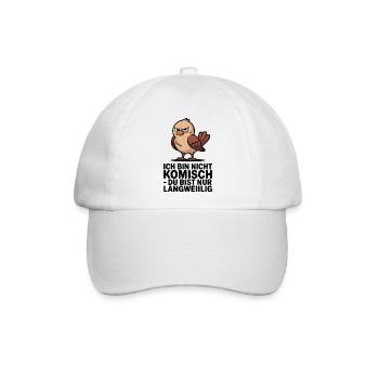  Ich Bin Nicht Komisch Du Bist Nur Langweiilig - Baseballkappe - Weiß/Weiß - Vorne