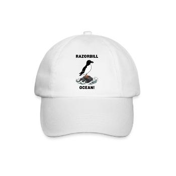 Kleiner Pinguin Ozean-Razorbill Nordschwarz - Baseballkappe - Weiß/Weiß - Vorne