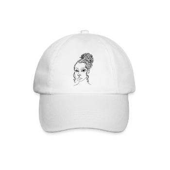 Abstrakte Frau One Line - Baseballkappe - Weiß/Weiß - Vorne