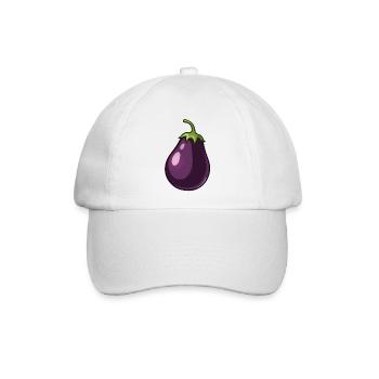 Aubergine - Baseballkappe - Weiß/Weiß - Vorne