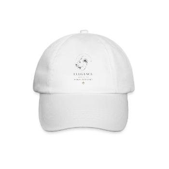 Eleganz Luxus Löwe Minimalismus Statement Ansage - Baseballkappe - Weiß/Weiß - Vorne