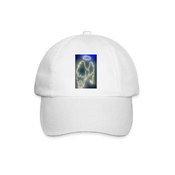 Leuchtende Flügel mit Neon-Halo - Baseballkappe - Weiß/Weiß - Vorne