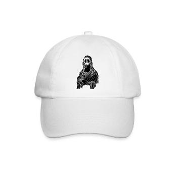 Mona Lisa Schädel (Schwarz) - Baseballkappe - Weiß/Weiß - Vorne