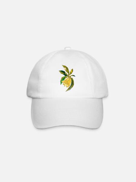Geometrische Bananenstaude Illustration - Baseballkappe - Weiß/Weiß