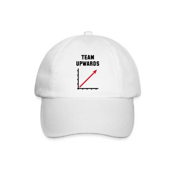 Team nach oben (Erfolg / Fortschritt / POS Rot 2C) - Baseballkappe - Weiß/Weiß - Vorne