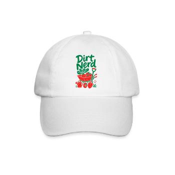 Dirt Nerd Organische Gartenpflanzen - Baseballkappe - Weiß/Weiß - Vorne