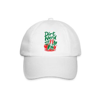 Dirt Nerd Organische Gartenpflanzen - Baseballkappe - Weiß/Weiß - Vorne