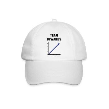 Team Upwards (Erfolg / Fortschritt / POS Blue 2C) - Baseballkappe - Weiß/Weiß - Vorne