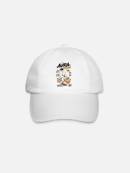 Aura-Farming Goose_6-7 Hauptcharakter - Baseballkappe - Weiß/Weiß