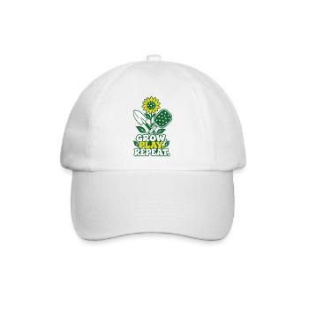 Pickleball Design Sport Fan Trendsport Ballsport - Baseballkappe - Weiß/Weiß - Vorne