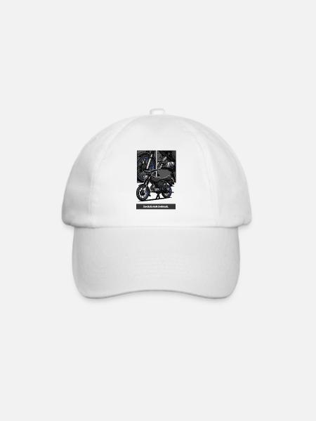 S51 (blau) // Illustration - Baseballkappe - Weiß/Weiß