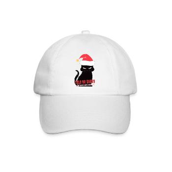 Weihnachtskatzenhumor Yule Sei entschuldigt Stille Nacht - Baseballkappe - Weiß/Weiß - Vorne