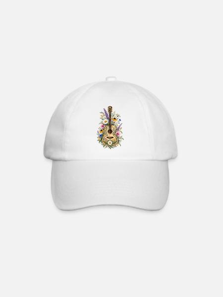 Botanische Wildblumen Wildblume - Baseballkappe - Weiß/Weiß