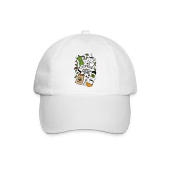 Caffeine Makes Everything Better - Baseballkappe - Weiß/Weiß - Vorne