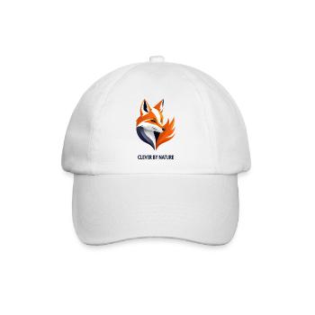 Clever by Nature – Fuchs - Baseballkappe - Weiß/Weiß - Vorne
