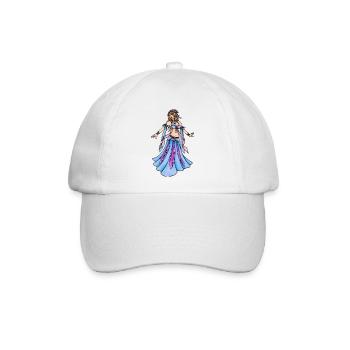 Pastell-Bauchtänzerin Bloom - Baseballkappe - Weiß/Weiß - Vorne