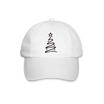 Minimal Christmas Tree 🎄 - Baseballkappe - Weiß/Weiß - Vorne