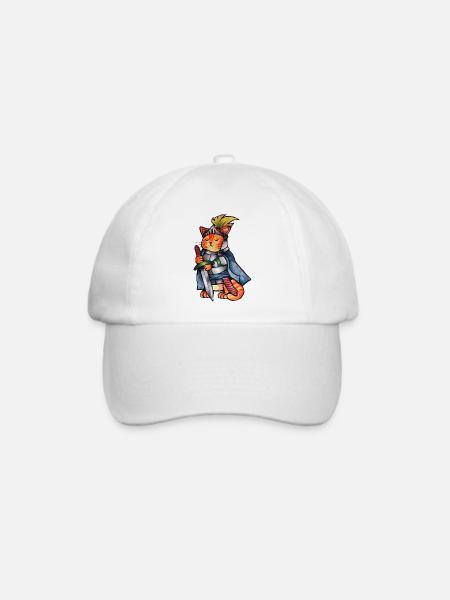 Katzenritter des Mutes - Baseballkappe - Weiß/Weiß