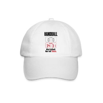 Handball – Wie Fußball, nur mit Toren - Baseballkappe - Weiß/Weiß - Vorne