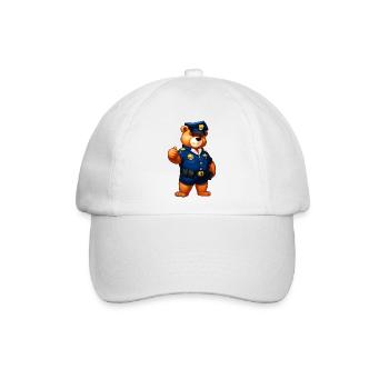 Bären Polizei - Baseballkappe - Weiß/Weiß - Vorne