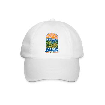 Allgäu Retro Alpine Nature - Baseballkappe - Weiß/Weiß - Vorne