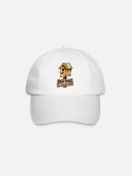 Dein Vogel ist ausgeflogen - Holzvogelhaus - Baseballkappe - Weiß/Weiß