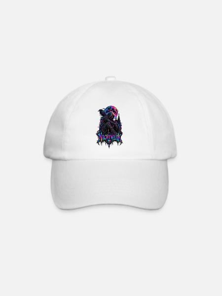 Nachtwerk Neon Sensenmann - Baseballkappe - Weiß/Weiß